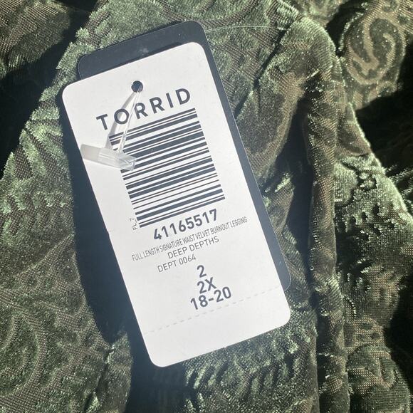 Torrid Deep Depths Full Length Signature Waist Velvet Burnout Legging - Picture 10 of 10